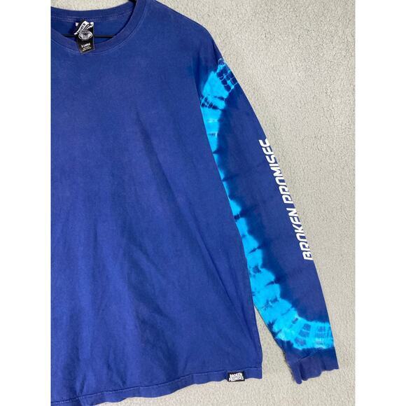 Broken Promises Unisex XL Blue Graphic Print Long Sleeve T-Shirt‎ - Picture 7 of 8